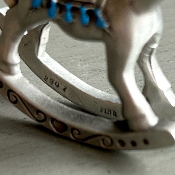 Royal Selangor Miniature Fine Pewter Unicorn Rocking Figurine  #2907 Vintage 80s - Picture 5 of 9